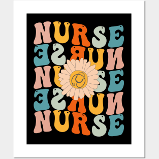 Retro Groovy Nurse Life For Women Nursing For Nurses Week Posters and Art